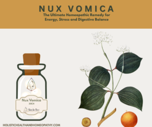 Homeopathy remedy Nux Vomica for stress digestion